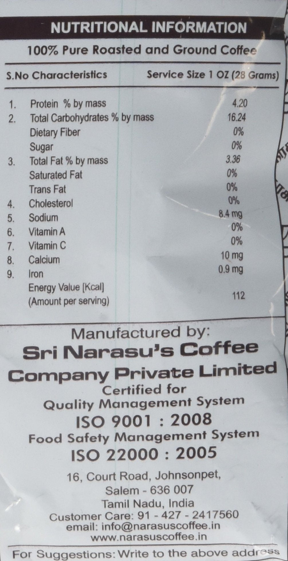 Narasu's Pure Filter Coffee Premium Blend (500 grams)