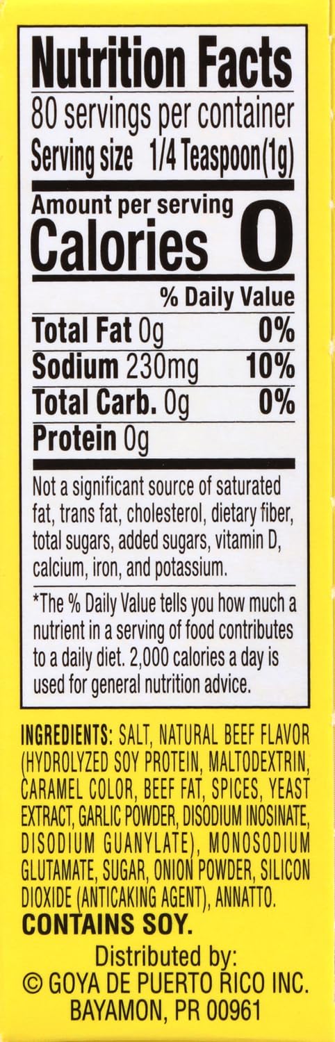 Goya Powdered Beef Bouillion, 2.82 Ounce