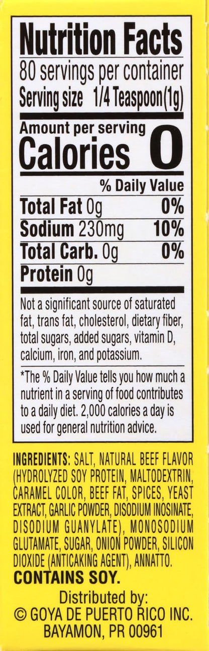 Goya Powdered Beef Bouillion, 2.82 Ounce
