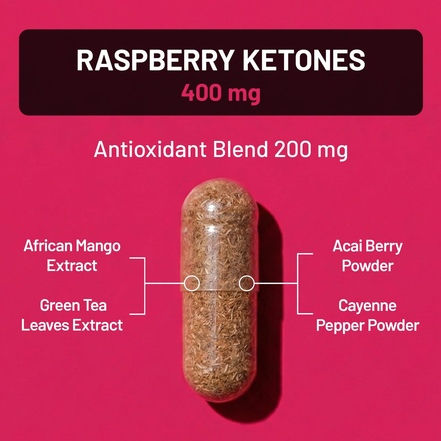 NatureWise Raspberry Ketones Plus with Green Tea Extract, Cayenne Pepper & Acai Berry - Supports Weight Management, Antioxidant Health & Energy Levels - Vegan & Gluten-Free - 120 Capsules