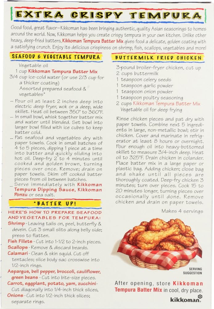 Kikkoman, Extra Crispy Tempura Batter Mix, 10oz Box (Pack of 4) by Kikkoman