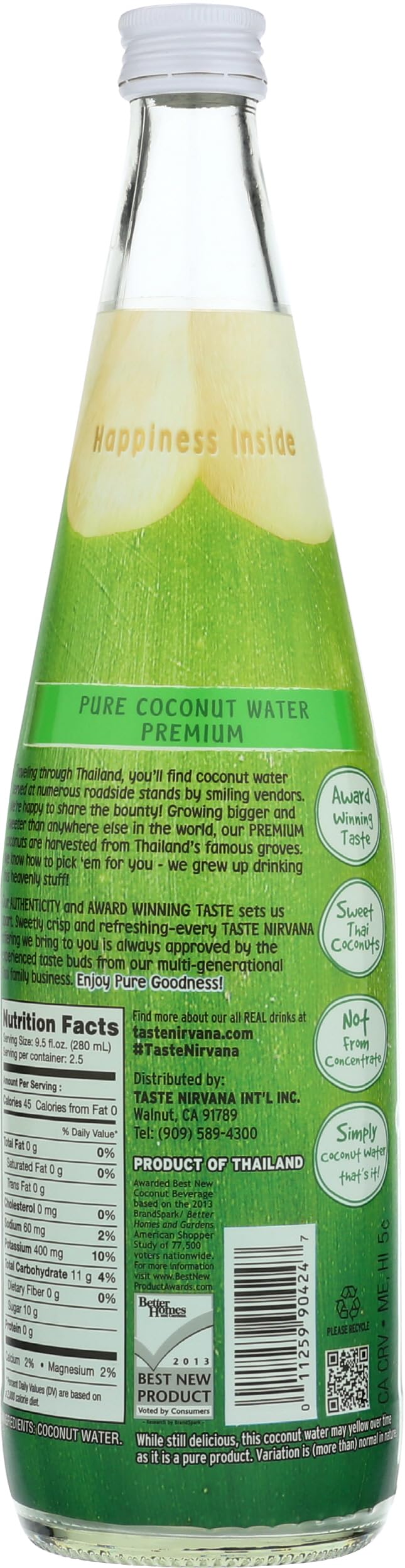 Taste Nirvana, Real Coconut water, 23.6 fl oz