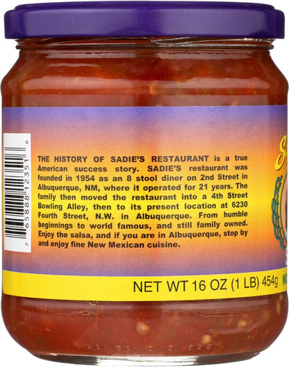 Sadie's Not As Hot Salsa 16 Oz (Pack of 3)