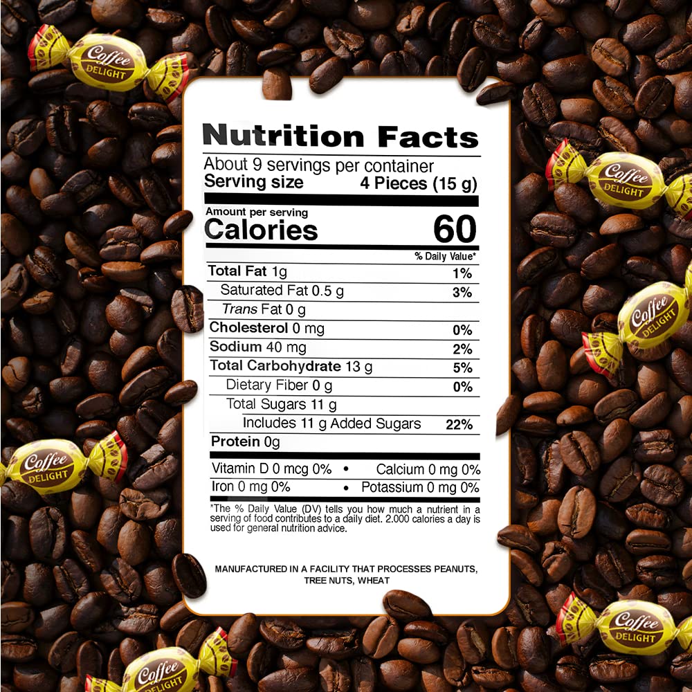 Colombina Coffee Delight Hard Candy - Pack of 50 Gluten Free Coffee-Flavored Candies Made w/Real Colombian Coffee (50 Count) - (6.7oz - 190g)