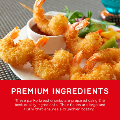 Japanese Style Panko Bread Crumbs – Crispy Panko Flakes, Light and Crunchy, Wheat Bread Crumbs for Cooking and Frying - 6.98oz (Pack of 1)