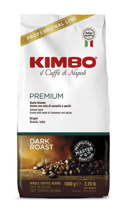 Kimbo Dark Roast Espresso Whole Bean, 1kg (1000g) Bohne