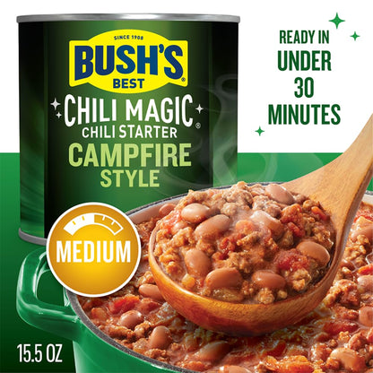 Bush’s Campfire Style Chili Magic Chili Starter 15.5 oz. (Pack of 6)