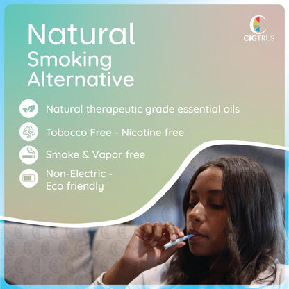 Cigtrus Quit Smoking Aid – Natural Smokeless Inhaler – Non-Electric, Nicotine-Free & Travel-Safe – Replace The Vape – 4-Flavor Variety Pack
