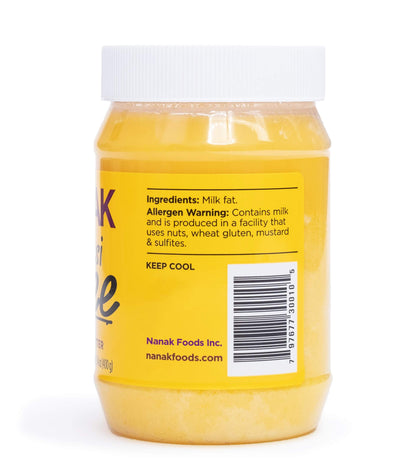 Nanak Desi Ghee Clarified Butter - Premium Quality, Keto Friendly, Certified Paleo, Lactose-Free, Source of Vitamins A & D Great Alternative for Butter Suitable for Cooking (14 oz)