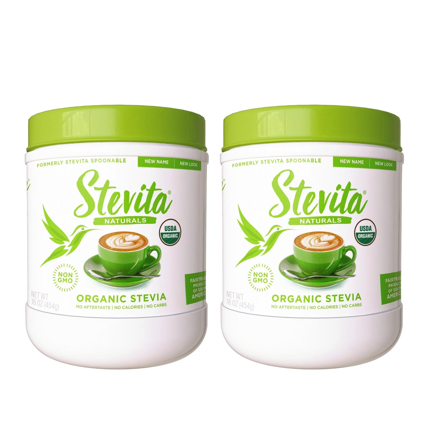 Stevita Organic Stevia - 16 oz, Pack of 2 - Stevia & Erythritol All-Natural Sweetener, No Calories - USDA Organic, Non-GMO, Vegan, Keto, Paleo, Gluten Free - 1816 Total Servings