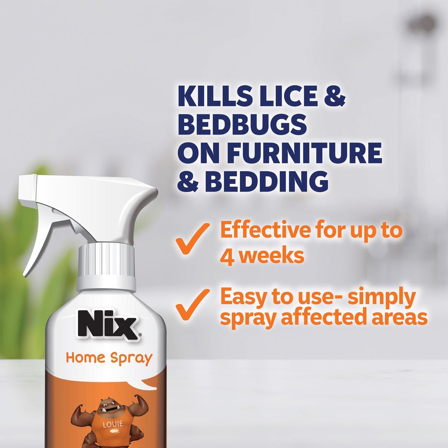 Nix Lice Treatment Hair and Home Kit, Ultra Hair Solution (3.4 Fl Oz), Home Defense Bedbug and Lice Killing Spray (5 Fl Oz)