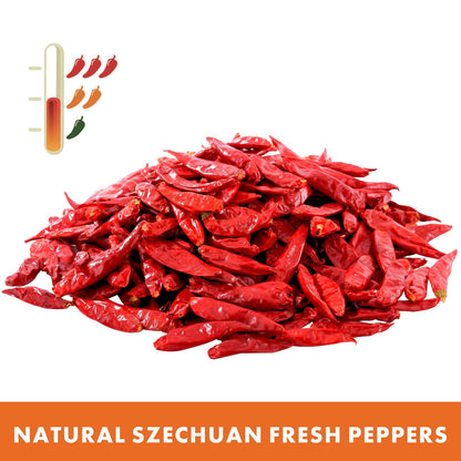 Yimi Dried Chiles Peppers, 10.7oz Dry Whole Red Chilis, Spicy Hot Heat, Great For Mexican,Thai and Chinese Recipes,like Pozole, Tamales, Hotpot, In Resealable Bags, Medium Hot, Ideal for Gift