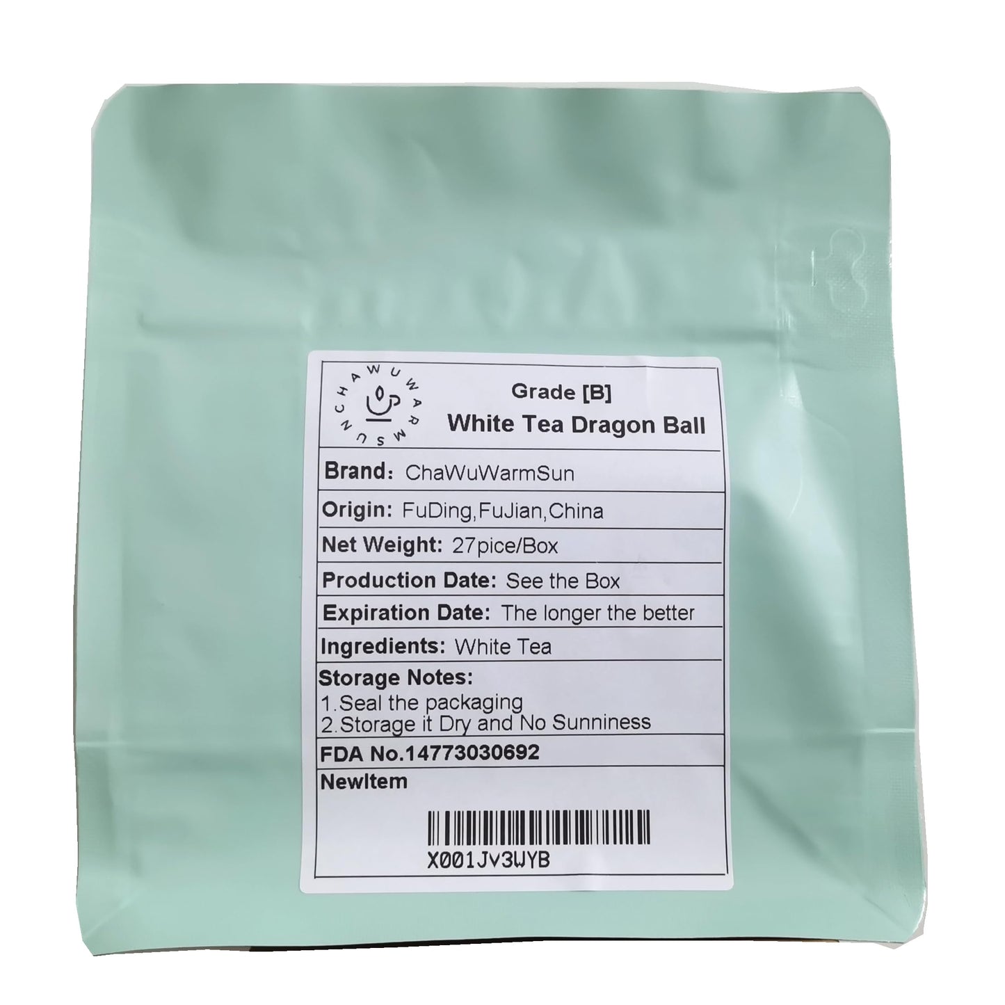 ChaWuWarmSun- White Tea Dragon Ball,5oz,FuJian,China BaiCha
