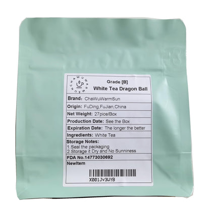 ChaWuWarmSun- White Tea Dragon Ball,5oz,FuJian,China BaiCha
