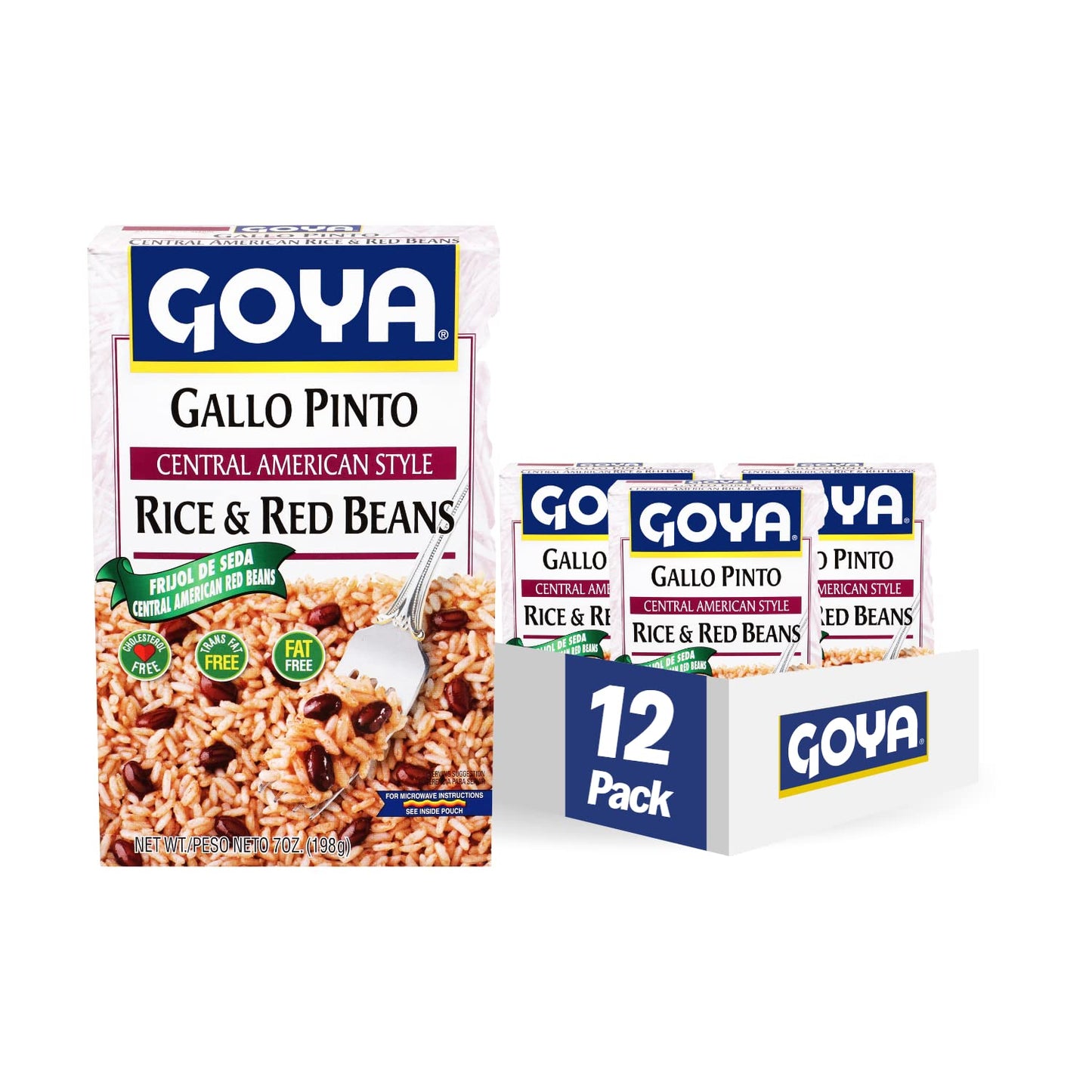 Goya Foods Central American Rice & Red Beans Rice Mix, Chicken , 7 Ounce (Pack of 12)