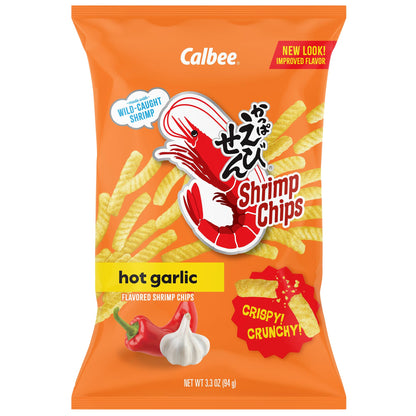 Calbee Baked Shrimp Chips - Hot Garlic - 3.3 oz - 2 Pack