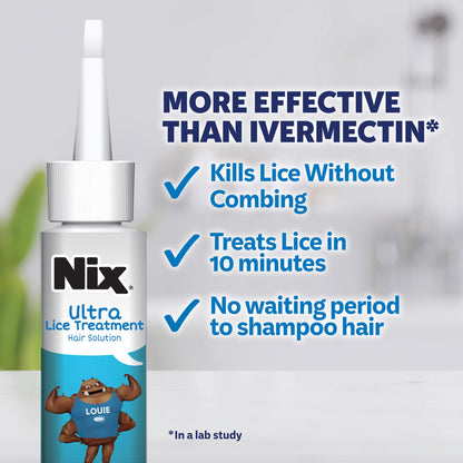 Nix Lice Treatment Hair and Home Kit, Ultra Hair Solution (3.4 Fl Oz), Home Defense Bedbug and Lice Killing Spray (5 Fl Oz)