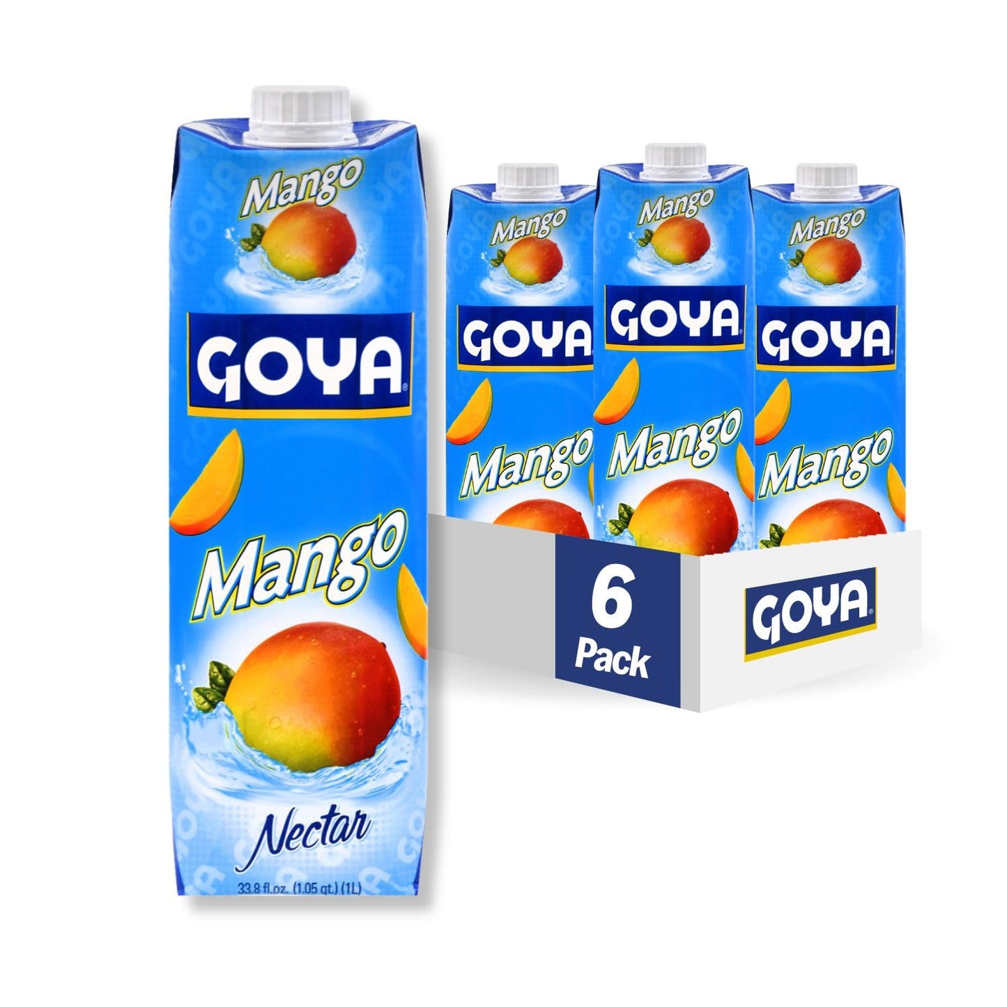 Goya Foods Mango Nectar 33.8 Ounce (Pack of 6)