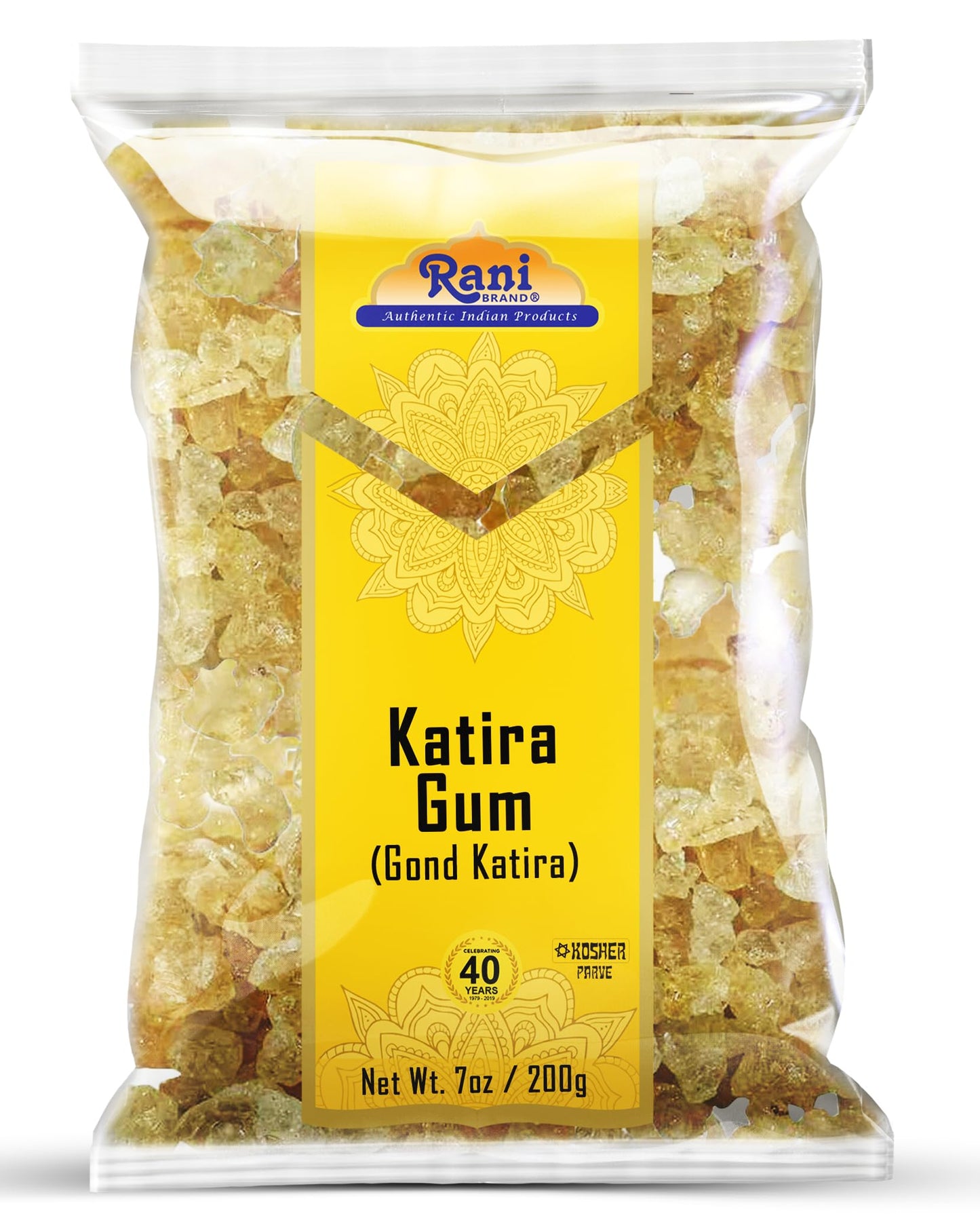 Rani Edible Gum Whole (Goonder Tragacanth Gum) 7oz (200g) ~ All Natural, Salt-Free | Vegan | No Colors | Gluten Friendly | NON-GMO | Kosher | Indian Origin