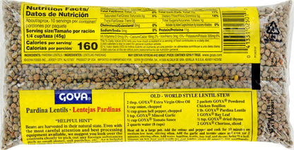 Goya Foods Pardina Lentils, Dry, 16 Ounce (Pack of 24)
