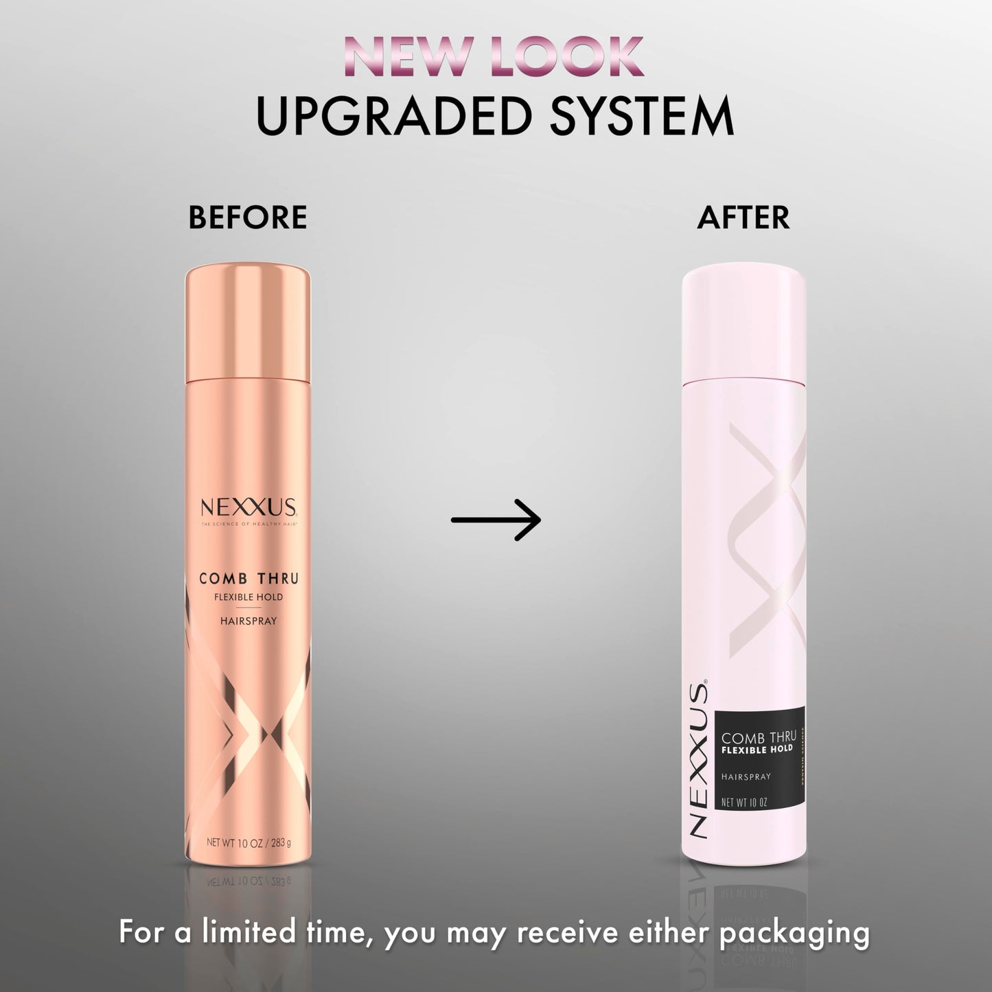 Nexxus Flexible Hold Hairspray Comb Thru for a Lightweight, Brushable Hold, with StyleProtect Technology 10 oz