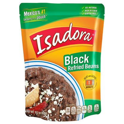 Isadora Black Refried Beans, 15.2-Ounce (Pack of 8)