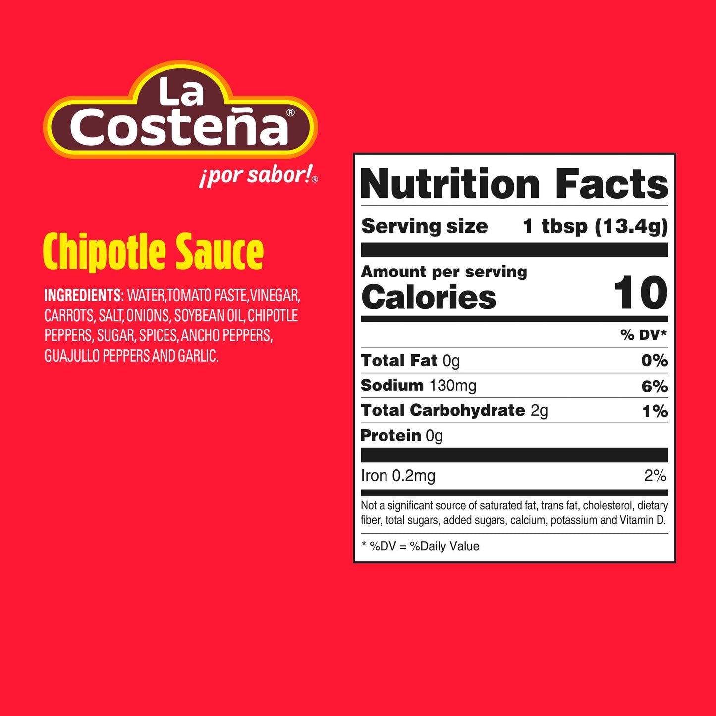 La Costeña Chipotle Salsa - Spicy Salsa Made with Chipotle Peppers for Mexican Food, Enchilada Sauce, Adobo Sauce, Fajita Seasoning, Aioli, Birria & Street Taco Seasoning - 7.76oz, 24 Pack Cans