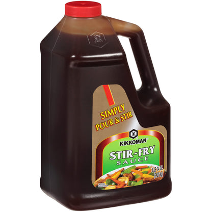 Kikkoman – Preservative Free Stir Fry Sauce with Classic Flavored - Perfect for Chowmein & All-Purpose Seasoning Dishes – Sealed Packed Plastic Bottle - 1/2Gal (Pack of 1)
