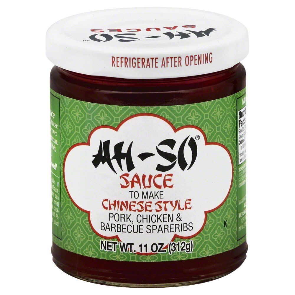 Ah-So Chinese Rib Sauce – 4 Pack (4 × 11 oz Jars) | Sweet & Tangy Chinese-Style Spare Rib Marinade & Glaze for Pork, Chicken & Wings; Classic Takeout BBQ Flavor.