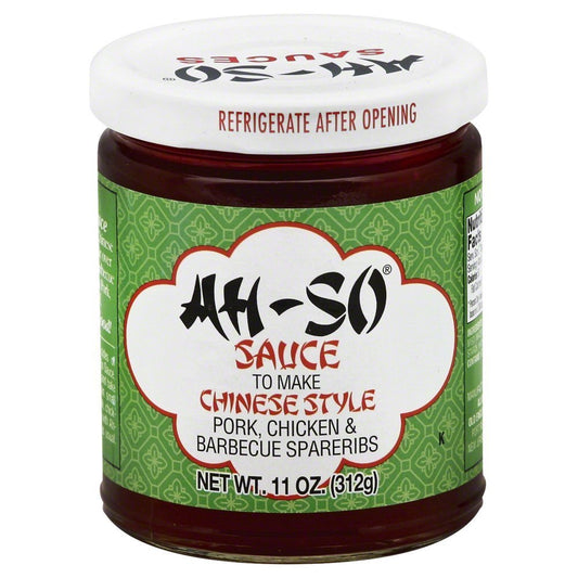Ah-So Chinese Rib Sauce – 4 Pack (4 × 11 oz Jars) | Sweet & Tangy Chinese-Style Spare Rib Marinade & Glaze for Pork, Chicken & Wings; Classic Takeout BBQ Flavor.