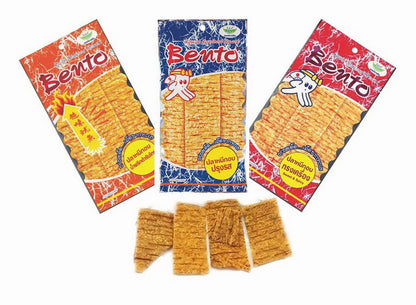 Bento Bake Seasoned Squid & Surimi Seafood Thai Snack Choose from 3 Flavors 5 gram (Pack of 24)