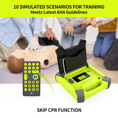 AED Trainer, XFT Professional AED Training Kit CPR Training Equipment Training Device Automatic External Defibrillator Simulator, for First Aid Trainee Beginner(XFT-120G)