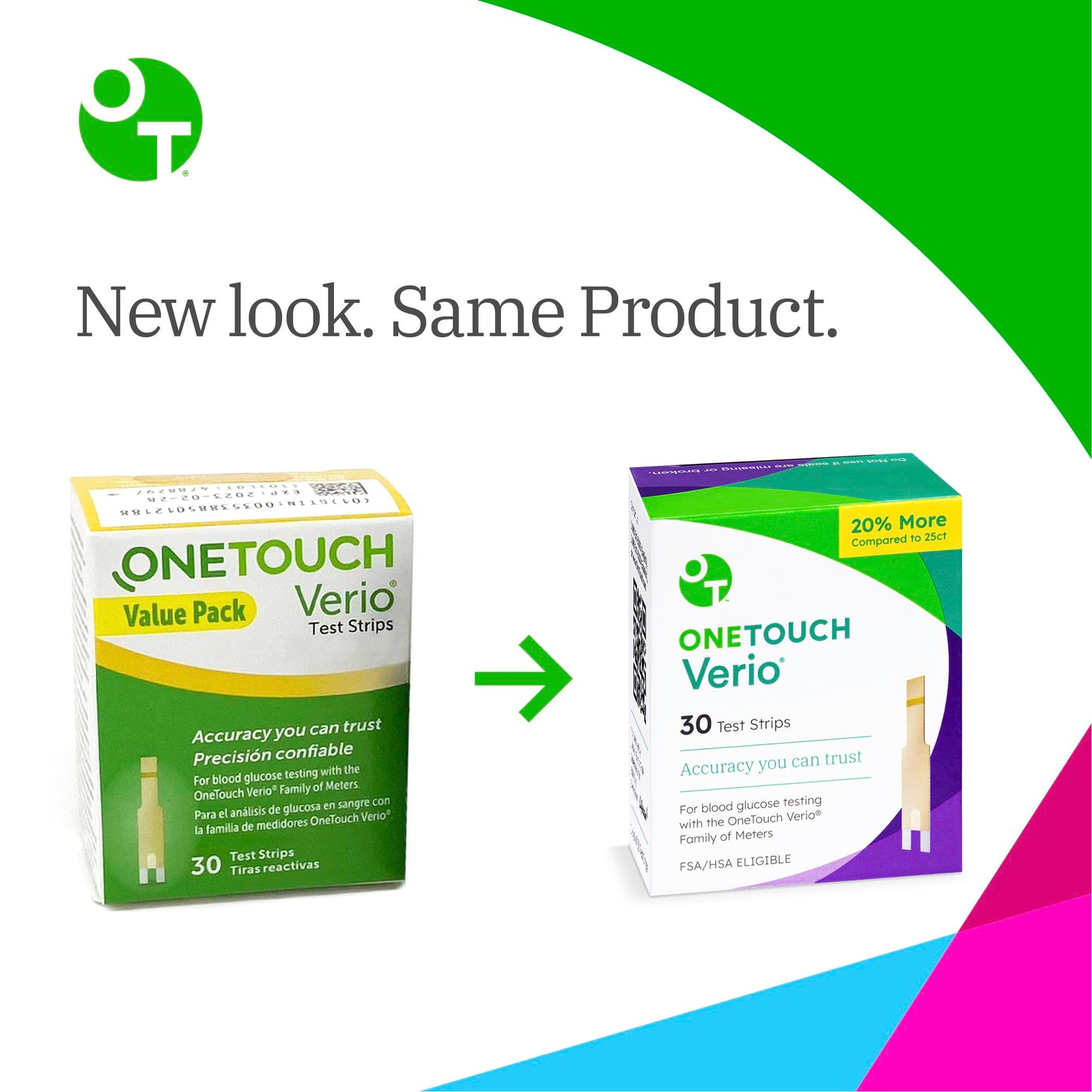 OneTouch Verio Test Strips - 90 Count - Diabetic Test Strips for Blood Glucose Meter & Daily Blood Sugar Levels - 30 Count/Pack (3 Pack)