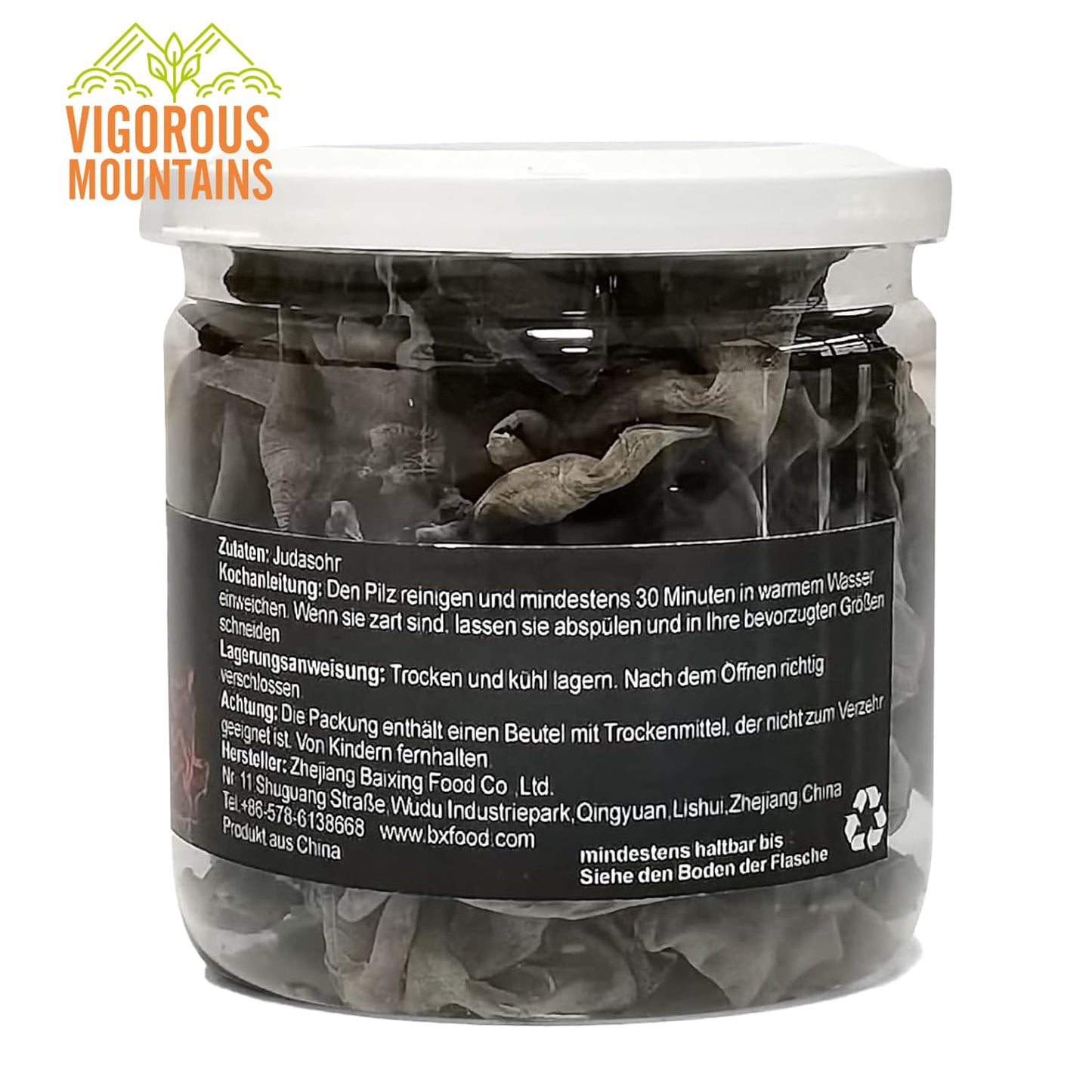 VIGOROUS MOUNTAINS Dried Woodear Mushrooms for Cooking, Chewy Texture Dry Black Fungus for Soup Stir-fries Salads, 木耳 2 oz, 56.7 g
