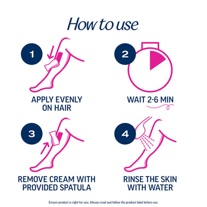 Veet Professional 2 Minute Cream for All Skin Types with Shea Butter, Full Bikini & Pubic Hair Removal, Dermatologically Tested, 13.5 FL OZ Bottle w/Spatula