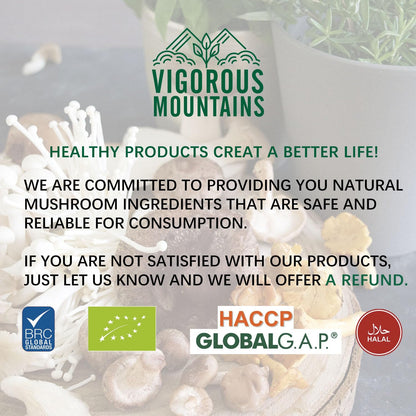 VIGOROUS MOUNTAINS Dried Woodear Mushrooms for Cooking 5 oz, Chewy Texture Dry Black Fungus for Soup Stir-fries Salads , 木耳 , 141.7 g