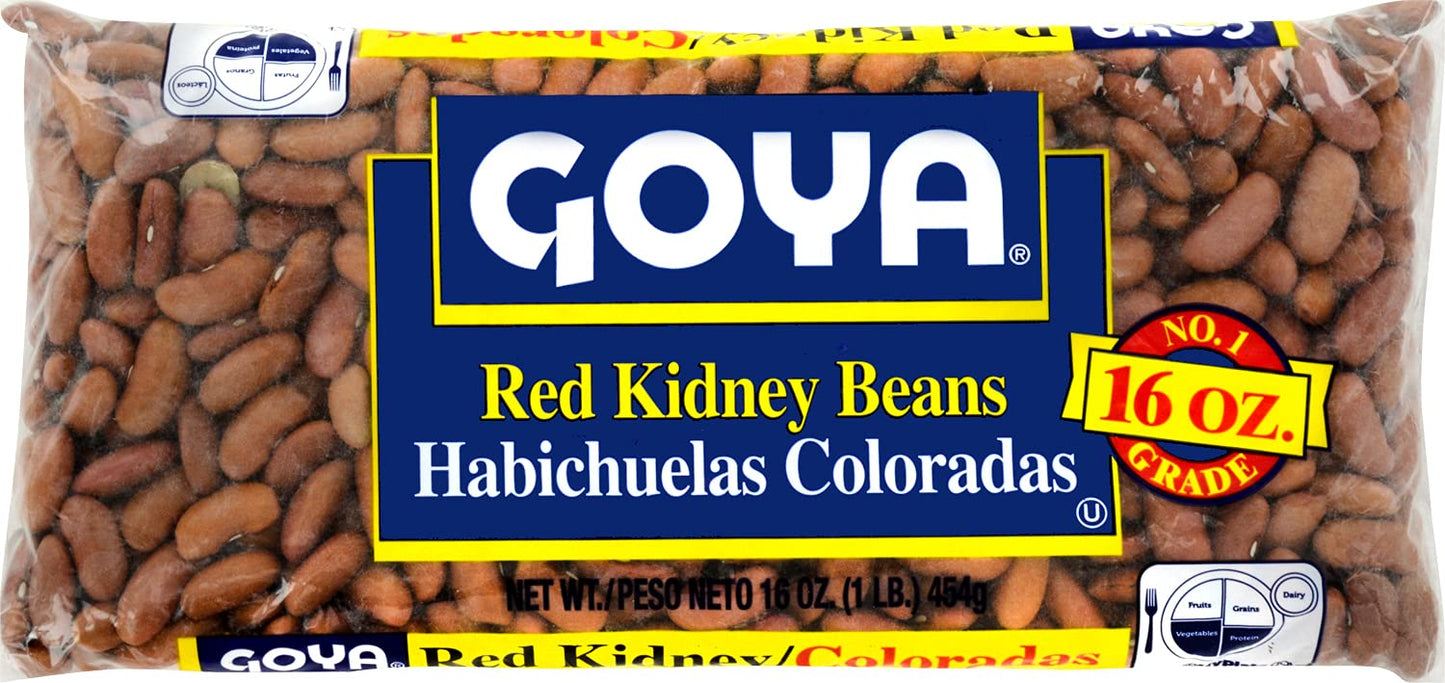 Goya Foods Red Kidney Beans, Dry, 16 Ounce (Pack of 24)