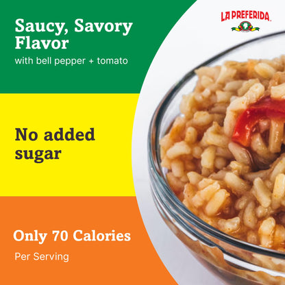 La Preferida Canned Spanish Rice - Quick & Easy, Robust Sauce of Tomatoes, Bell Pepper and Onion. Vegan, Natural ingredients, 15 oz (Pack of 12)