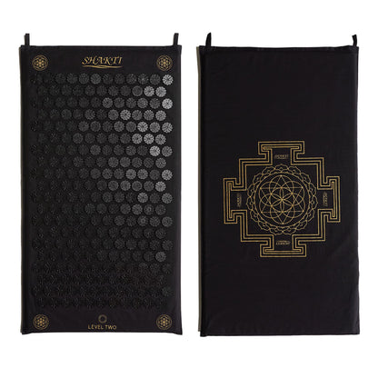 ShaktiMat Classic Acupressure Mat Level 2 Intensity in Shakti Black, Relieves Stress & Tension, Promotes Relaxation & Focus | Similar to Acupuncture, No Needles Required | FSA/HSA Eligible