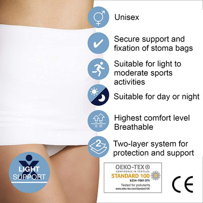 StomaSafe Plus Ostomy/Hernia Support Garment Light by TYTEX (Beige, M/L), 41-1/2" - 49-1/2" Hip Circumference