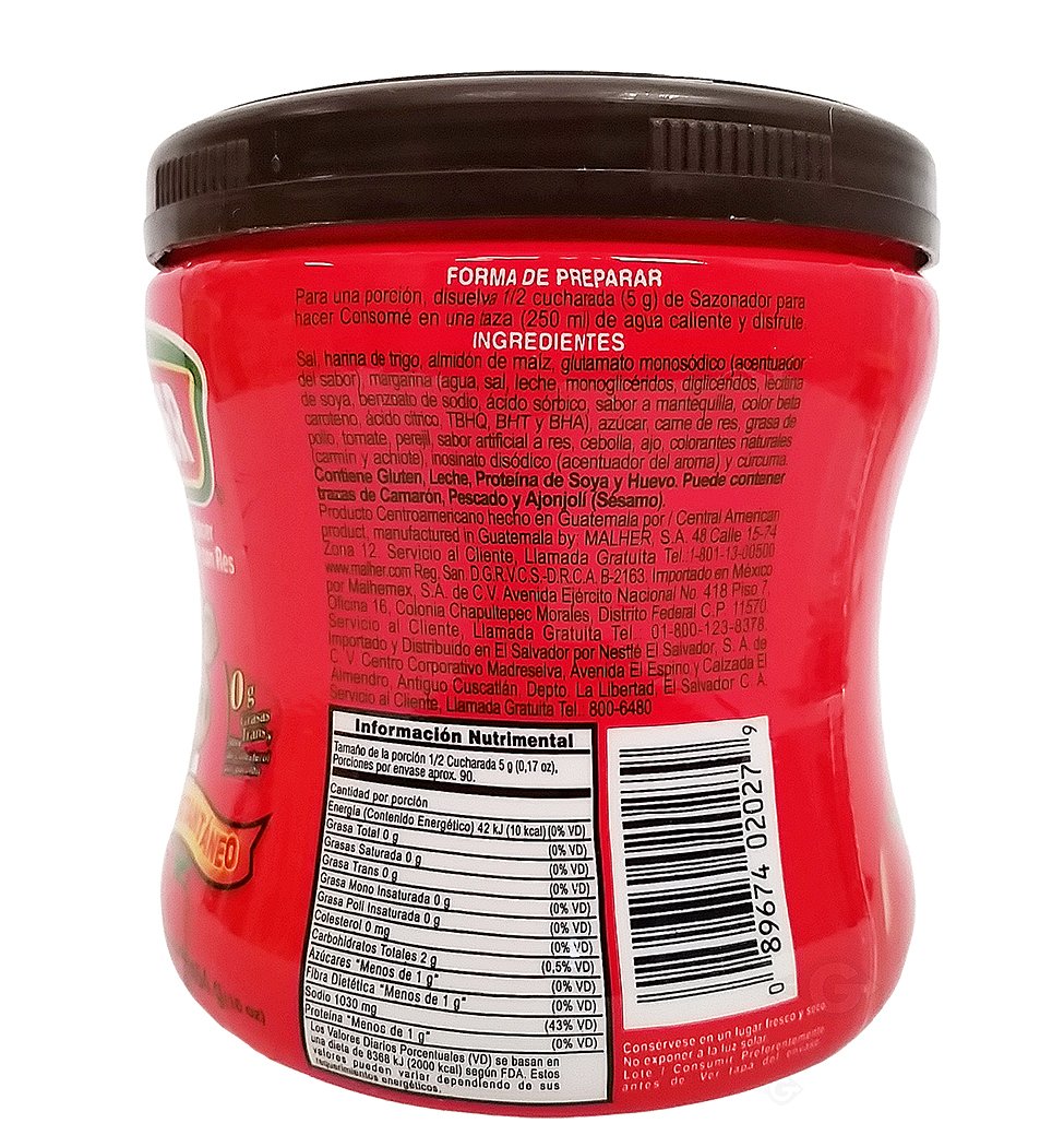 Malher Tomato Beef Bouillon 16 oz - Consome De Tomate Y Res