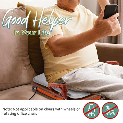 Seat Assist Lifting Cushion for Elderly with Pad, Chair Lift Assist Devices for Seniors Adults with 220lb Weight Capacity Lifting Angle Up to 35°, Portable seat Lift with Button Control