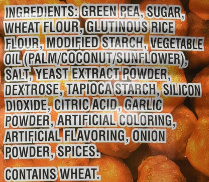 Hapi Snacks - Spicy Sriracha Peas - Chili Garlic Coated Green Peas (Net Wt. 9.9 Oz)