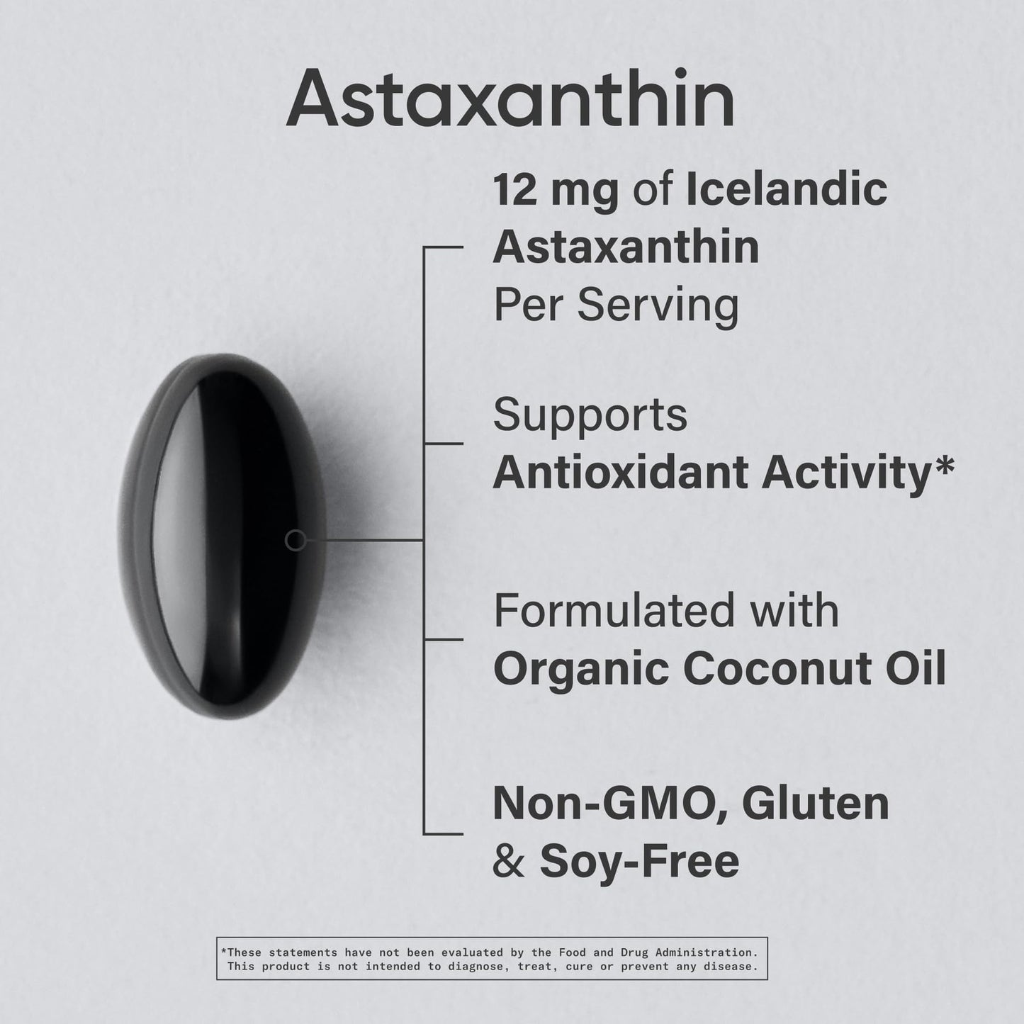 Sports Research® Triple Strength Astaxanthin 12mg - Antioxidant Supplement for Skin & Eye Health Support* - Soy Free · Non-GMO · Gluten Free - 60 Softgels