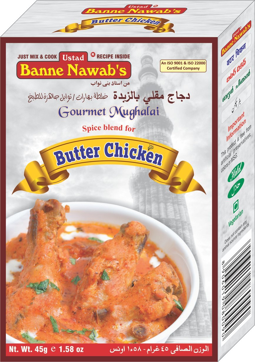 Banne Nawab Ethinic Hyderabadi Butter Chicken Masala(1.58oz., 45g