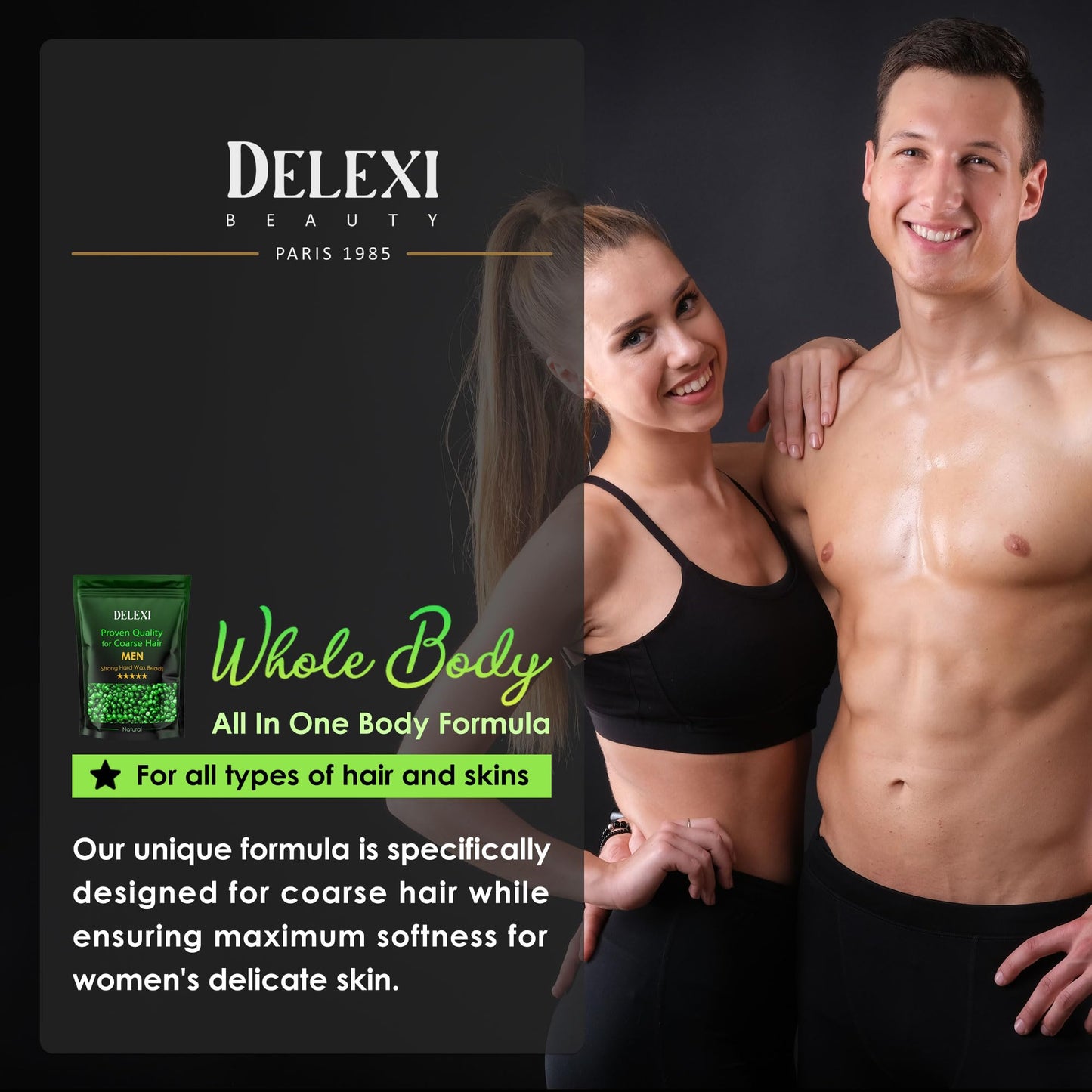 Men’s Waxing Kit for Coarse Back & Chest Hair – New Heavy-Duty Edition – Home Waxing System for Couples & Male Grooming – Includes Analog Warmer & Precision Tools for Beard & Brows