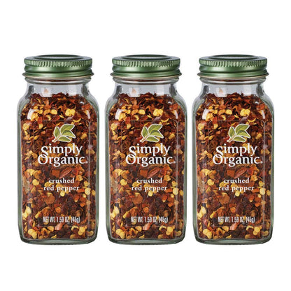 Simply Organic Crushed Rep Pepper | Certified Organic | 1.59 oz. (3 Pack)