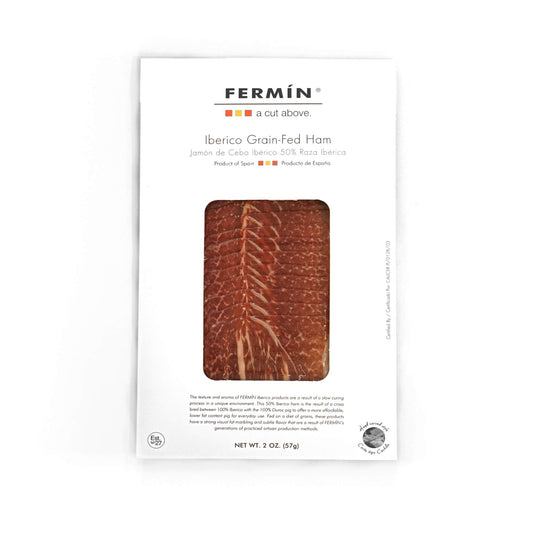 Fermin Jamon Iberico – All Natural Sliced Spanish Ham, 2 oz – No Nitrates or Nitrites, Gluten & Lactose Free – Aged 28+ Months