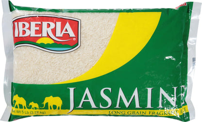 Iberia Jasmine Rice, 5 lbs. Long Grain Naturally Fragrant Enriched Jasmine Rice