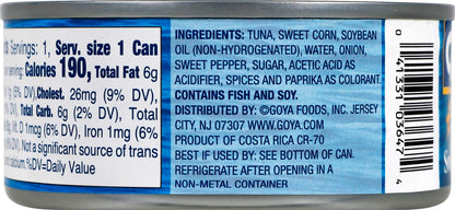 Goya Foods Chunk Light Tuna with Sweet Corn In Oil, 4.94 Ounce (Pack of 24)